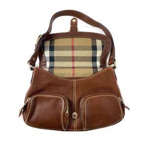 Burberry Brown Leather Shoulder Bag
